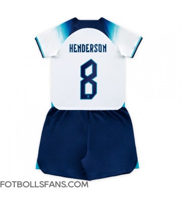 England Jordan Henderson #8 Replika Hemmatröja Barn VM 2022 Kortärmad (+ Korta byxor)